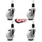 Service Caster 4'' Nylon Swivel 1-1/2'' Expanding Stem Caster Set Total Lock Brake, 4PK SCC-EXTTL20S414-NYS-112-4 - alternate 2